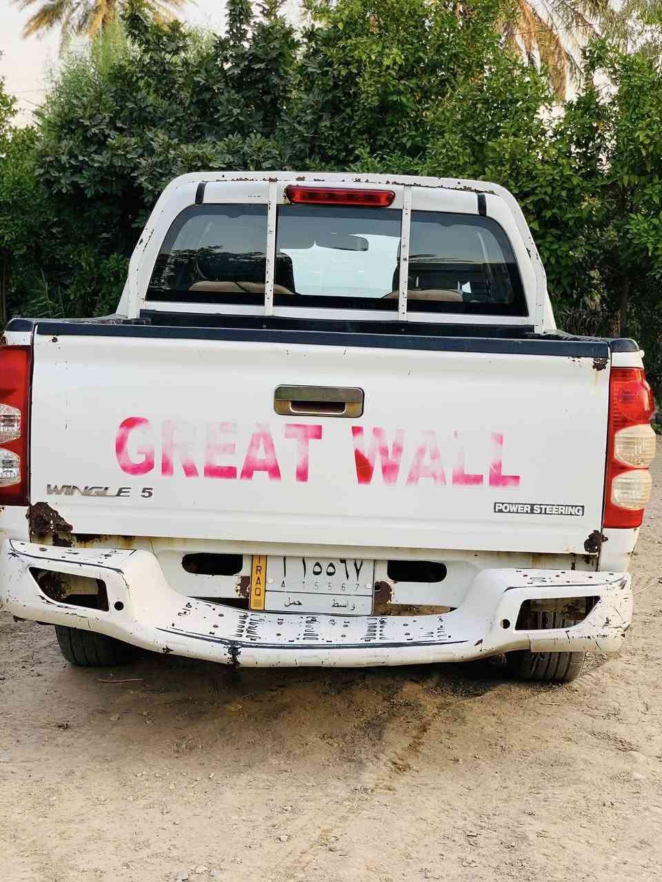 سلام عليكم
سياره GREAT WALL 2011 بأسمي تحويل ثاني يوم مكفوله من قطره صبغ مابيها وقطره معجون مابيها ع وضع الشركه بيها خياس مثل ما موضح بالصوره حداديه جديده  تجي تشوفها وتقتنع اله تأخذها وترايك وين ماتريد سعرها 60 وبيها مجال مكاني واسط العزيزيه  للأستفسار اكثر الأتصال ع رقم ***********
