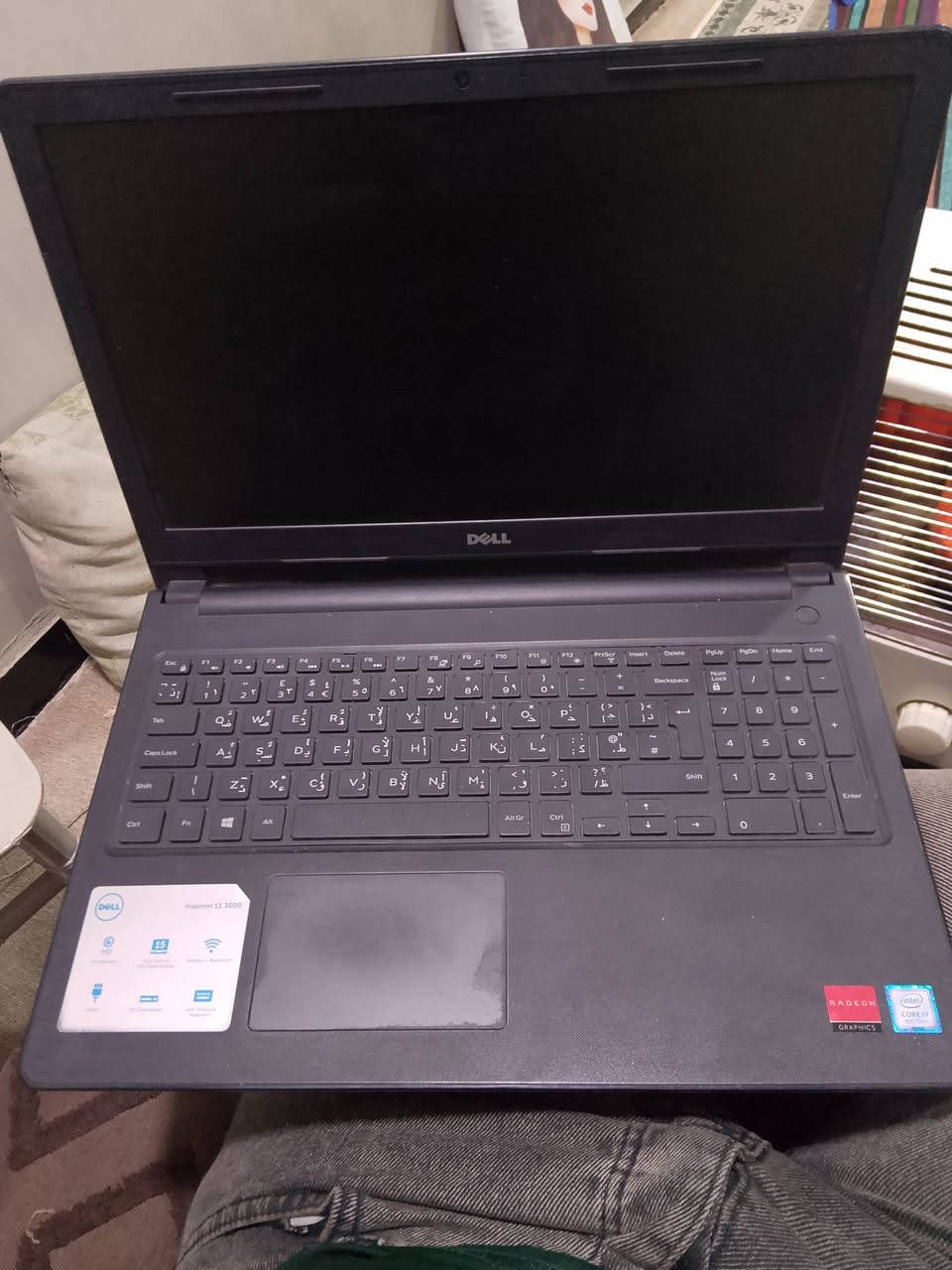 مواصفات الجهاز
Cori7
 كارت الشاشة 4 كيكا نوعة Adm
الرام 8 كيكا
الهارد واحد تيرا ssd
الجيل الثامن وباقي المواصفات مكتوبة بلكارتونة
جهاز نظيف كلش رايدة 450 الف 
مكاني بغداد رقمي ***********
