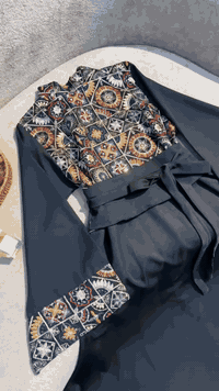 فستان العيد 🔥 مو أي فستان جاكار هندي مطرّز… شغل يفرض نفسه الأسود فخم و...