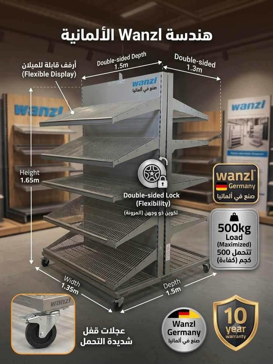 هل تبحث عن متانة، مرونة، ومساحة عرض ممتازة؟ 🛒
شركة Winter Cooling Systems تقدم لك الرفوف الألمانية المصممة خصيصاً لك! لتبرز منتجاتك بأفضل صورة وتلبي كافة احتياجاتك التجارية.

📌 المواصفات الفنية:

 💪 قوة التحمل: تتحمل أوزان ثقيلة تصل حتى 500KG.
 📏 الأبعاد المثالية: الارتفاع 1.65م | العمق 0.75م | العرض 1.35م.

 🗄️ مساحة العرض: تتكون من 3 رفوف علوية بالإضافة إلى القاعدة الأرضية، لتوفر لك مساحة 4 أرفف بالكامل.

✨ مميزات حصرية:
 🔄 تصميم ذكي: رفوف قابلة للحركة (مستقيمة أو مائلة) لتعطيك خيارات متعددة وأنيقة لعرض بضاعتك.

 🛞 سهولة التنقل بأمان: مزودة بعجلات متينة جداً ومخصصة للأوزان الثقيلة، مع نظام "قفل" لتثبيت العارضة بأمان تام في مكانها.

 🛠️ مرونة الترتيب: استخدمها كعارضة بوجه واحد (ملاصقة للجدار)، أو اجعلها بوجهين (جزيرة منتصفية) من خلال دمج قطعتين "ظهر بظهر" وقفلها معاً بكل سهولة.

🔥 اغتنم الفرصة الآن!
احصل على أقوى عارضة ألمانية في السوق مع ضمان حقيقي 
لمدة 10 سنوات.

❄️ عروض متكاملة من Winter Cooling Systems:
اتصلوا بنا الآن واحصلوا على عروض خاصة لتجهيز السوبر ماركت، الهايبر ماركت، والماركتات بكافة أحجامها بأحدث أنظمة التبريد والعارضات العالمية.

📞 للتواصل والحجز:
▪️ ***********
▪️ ***********

⚠️ ملاحظة هامة: ليس لدينا أي فرع آخر في العراق.
📍 زورونا في مقرنا: أربيل - طريق الكوير.

#Winter_Cooling_Systems #ونتر_كولينج_سيستمز #رفوف_ألمانية #تجهيزات_سوبر_ماركت #أرفف_عرض #تجهيزات_تجارية #جودة_ألمانية #معدات_بقالة
