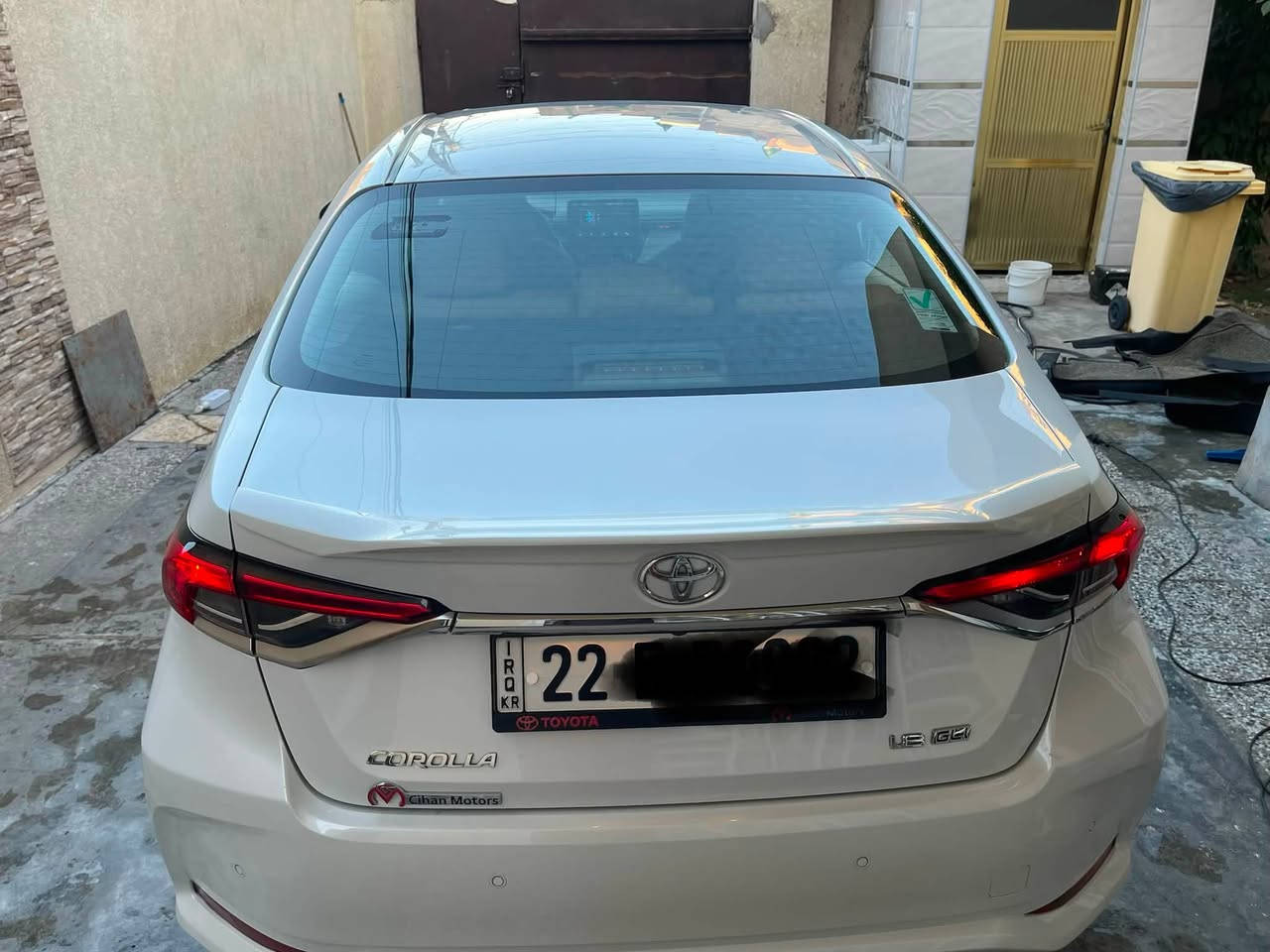 السلام عليكم كورلا  شركه جيهان2022خليجي فول مواصفات بصمه +فتحه  +حساس امامي خلفي رقم أربيل سنويه باسمي ماشيه  90الف السعر 168$الاتصال ***********
