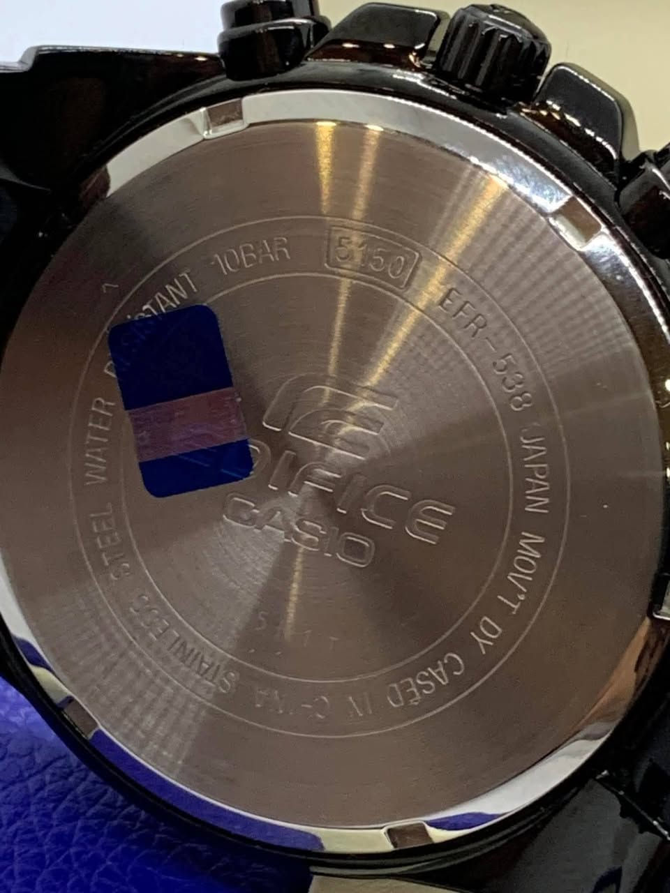 السلام عليكم........
ساعة  CASIO EDIFICE  بطارية 
مكينة ياباني JAPAN MOVT 
تجميع الصين CASED CHINA 
نافذة للعرض التاريخ 
سناتر شغالة 
أميال وأرقام فسفوري 
القطر ٤٧
مقاوم للماء ١٠٠م 
سنتر ثواني ثانوي 
نظام ٢٤ساعة 
سير حديد ستانلس ستيل طلاء لون اسود معلم 
جديد غير مستعمل مع العلبة الاصلية وبطاقة الضمان والكتلوك 
السعر ١٠٠الف 
يوجد توصيل ***********
