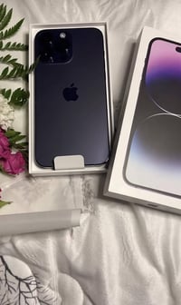 ايفون 14 برو ماكس لل.بيع ذاكره 256  دبل سيم  بطارية 78  # نزول البطاري...