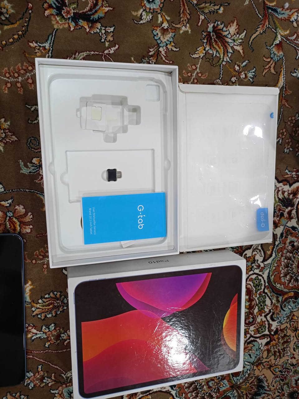 G Tab10 
ذاكره 128 
رام 4+4 
بطاريه 6580
معالج 2 
كاميره امامي 8 
خلفي 5 
الاسفسار عن السعر اتصل عل *********** 
***********
