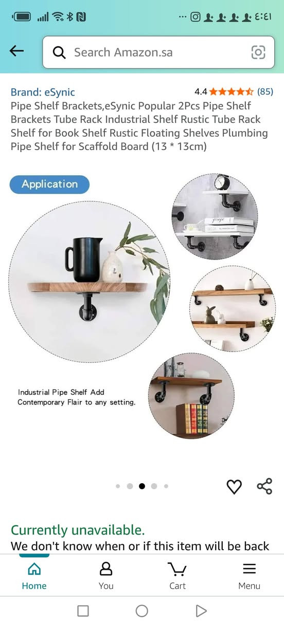 مواسير ماء تستخدم لتركيب أرفف الكتب أو الأرفف العائمة الخشبية.
مثالية للديكورات التي تعتمد على مظهر "المواسير" أو التصاميم العتيقة (Vintage موجود كميه سعر القطعه ٥٠٠ دينار اعتماد واتساب ***********
