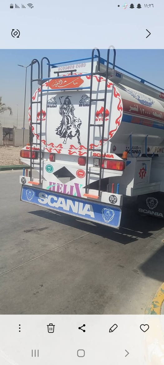 السلام عليكم للبيع سكانيا موديل ٨٠ رقم انكليزي بغداد محرك استندر تانكي جديد ما مستعمل اكسن ١١٢ للإستفسار عل الرقم
***********
***********
