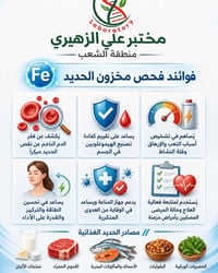 🔬 فحص مخزون الحديد (Ferritin) 🔬 يُعد فحص مخزون الحديد من أهم الفحوصات ...