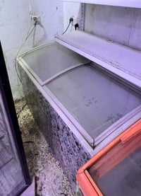 مجمده فريز خارجي وبراد ثنينهن ب200 قفل شغالات بس البراد العمودي القاعد...