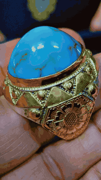 قطعه عملاقه من النيشابوري نوادر خشنه  الفنان باسم زاروكه ذهب خليجي 21 ...