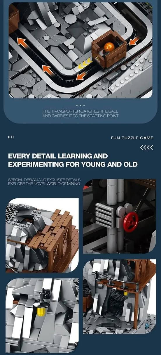 مجموعة بناء "Reobrix 22023 Mining Machine" التي تتكون من 3338 قطعة.يشتمل هذا النموذج على محركات مزدوجة لتحريك الأجزاء الميكانيكية.تصميمه متوافق مع العلامات التجارية الشهيرة لمكعبات البناء.يبلغ حجم النموذج تقريبًا 39 × 24 × 34 سم.
توفرة للبيع لدينا توصيل لجميع المحافظات 
واتساب ***********
