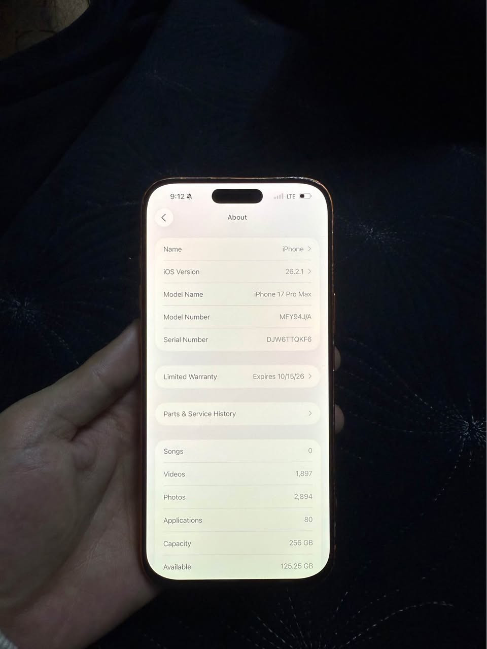 17 bro max 256 e ism patre 100 
890$ shashe gorawa la gall gamera أربيل, العراق


**إذا كنت صاحب هذا الإعلان وتريد حذفه لأي سبب، رجاءا أرسل رسالة إلى الدعم الفني**