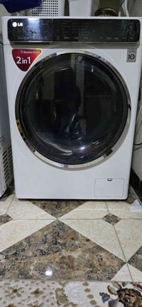 غسالة ملابس نوع LG   كوري اصلي استيراد خوشناو  وزن 10.5Kg وتجفيف 7kg م...