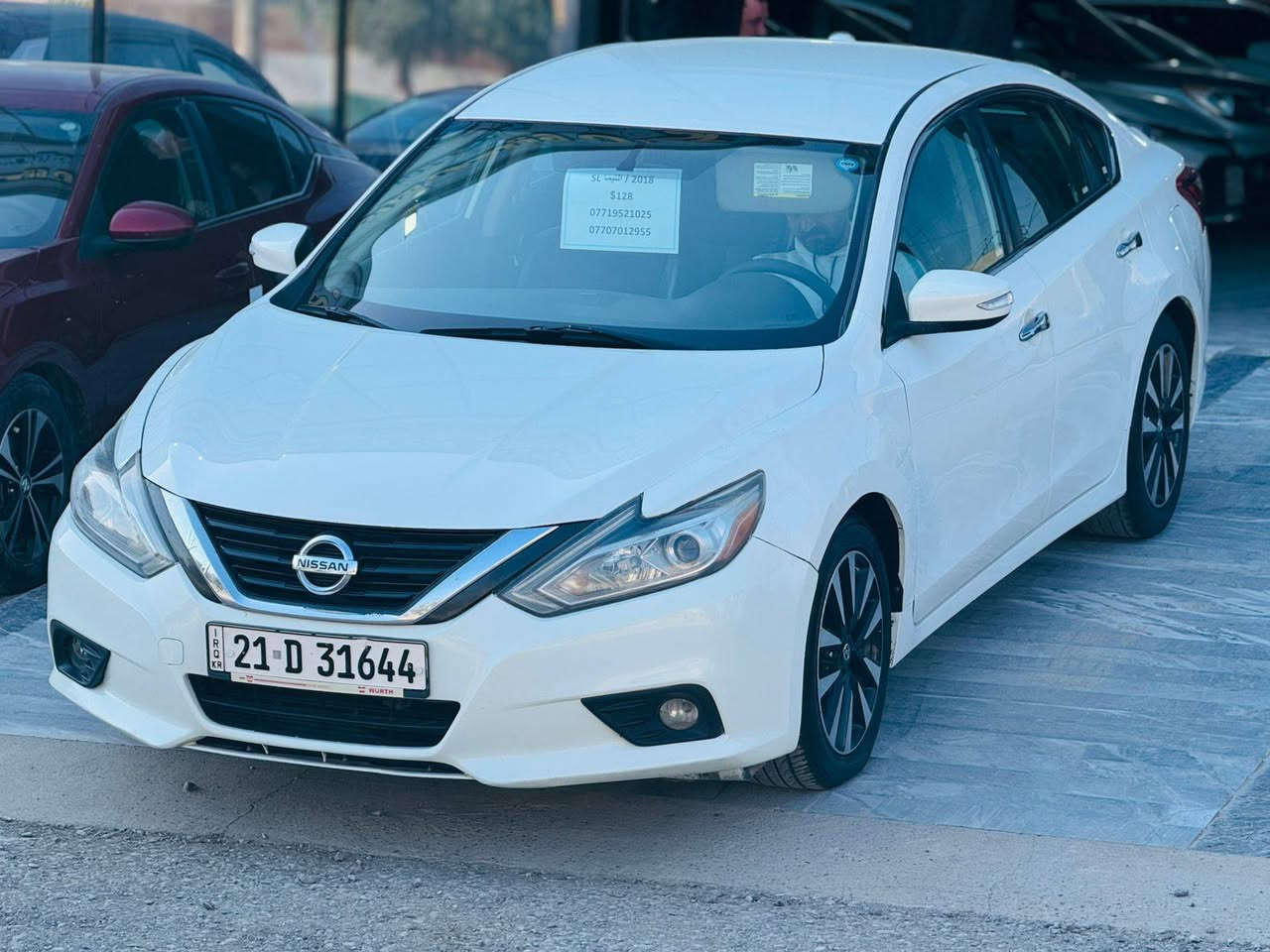 . نسيان التيما
. السعر :128
. السلام عليكم اخوان سيارة نسيان التيما 2018 الون ابيض وارد امريكي لل بيع او مراوس فقط شمالي .
. الضرر: دخول كلين وهنا بل عراق صاير بيها شخط باب سايق وباب خلفيه 
. مواصفات السيارة SL فول مواصفات عدا الفتحة
. بصمة
.تشغيل عن بعد
.بصمة ابواب
.كشن حار 
.سيترن هيتر
.كشنات جلد
.رادار امامي خلفي جانبي
.تحكم ستيرن جهتين 
.لايت زنون
.السيارة رقم سليمانيه بسمي تريد وكاله تريد تحويل اني حاظر 
.مكان السيارة: ديالى خانقين معرض الحاج اركان 
.للمعومات اكثر اتصال على ال رقم الاتي:***********
