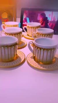 فناجين قهوة • مشغولة يدوي • فخامة