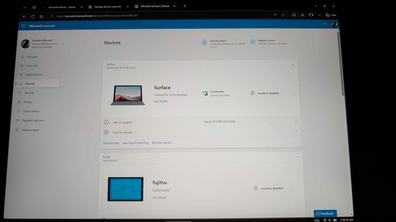🔥 فرصة لقطة! الأناقة والأداء القوي بجهاز واحد 💻✨
​لكل شخص يدور على السرعة والعملية، متوفر الآن جهاز Microsoft Surface Pro 10 (مستعمل بحالة أخو الجديد)! 🚀
​⚙️ المواصفات:
​🔹 المعالج: Intel Core Ultra 5 (أداء فائق يدعم الذكاء الاصطناعي).
​🔹 الرام: 16GB.
​🔹 التخزين: 256GB SSD.
​🔹 الشاشة: دقة عالية جداً تدعم اللمس.
​📦 المرفقات:
الجهاز يجي وحده ويّاه الشاحن فقط (بدون كيبورد أو قلم).
​💰 السعر والمقارنة:
سعر هذا الموديل بالسوق (مستعمل) يوصل لـ 1,350,000 دينار وأكثر، بس لأن الجهاز بدون إكسسوارات، وفرناه إلك بسعر 1,150,000 دينار عراقي فقط! (يعني توفير حقيقي وفرصة ما تتعوض). بغداد, العراق


**إذا كنت صاحب هذا الإعلان وتريد حذفه لأي سبب، رجاءا أرسل رسالة إلى الدعم الفني**