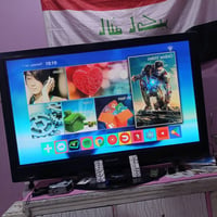 شاشه حجمه تقريبن 43لو55 ما متكد يابانيه لعارضه يجي وياه جهاز وريمون هد...