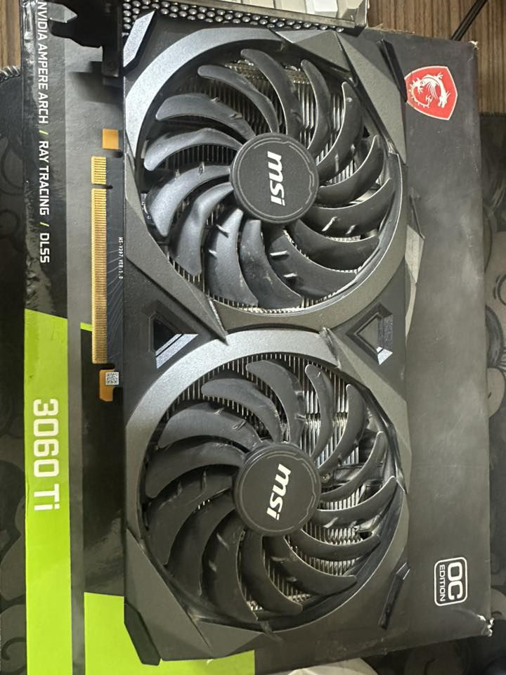 كارت شاشة للبيع
msi 3060ti نسخة oc يعني يجي مكسور سرعة من شركة 
8GB 
 

استعماله العاب بس فول مداريه 
حرارته مال تصعد فوك 72 لاصيف ولا شته لان اني مسوي اعدادات للكارت مخصصه بحيث ما تصعد حرارته و كارت ما معدن بي اخاف تكول 

سعره:375 الف

استفسار
*********** واتساب 
و راسلني ماسنجر همين موجود
