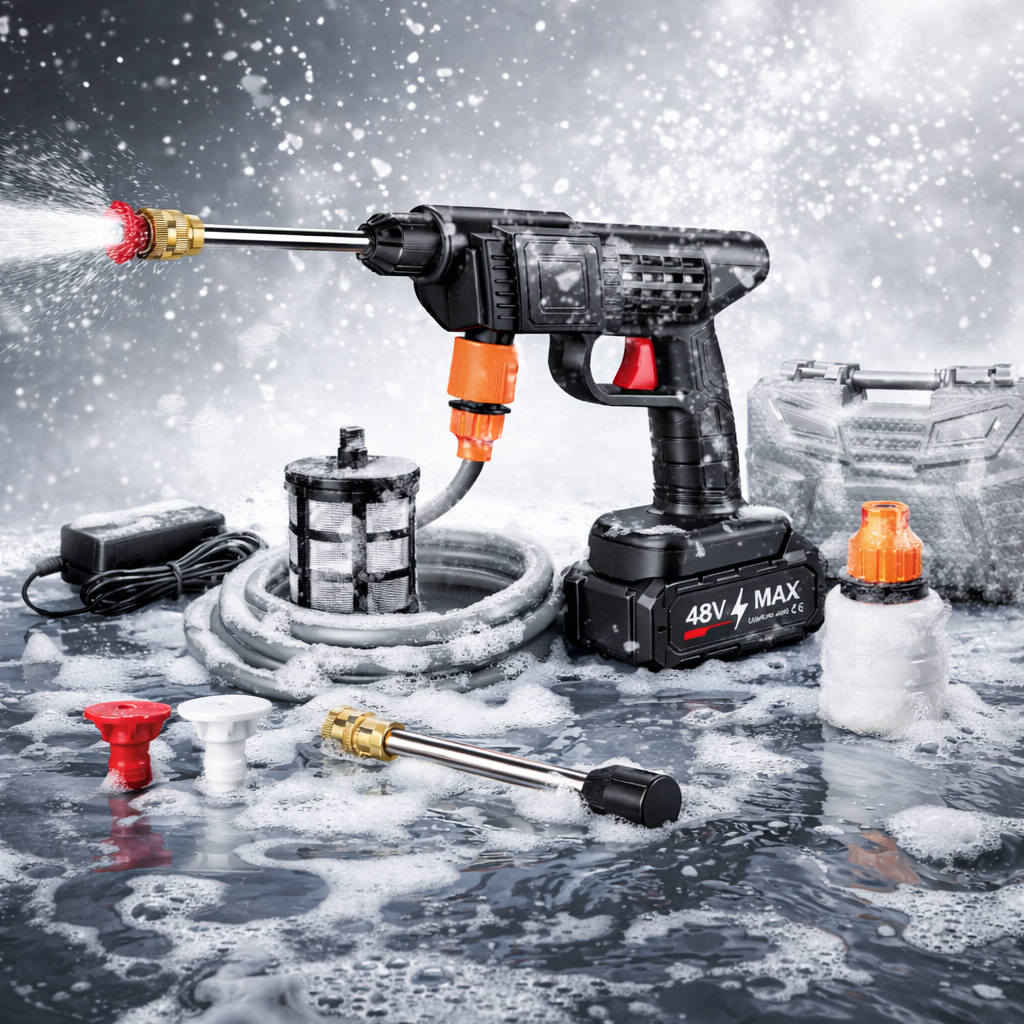 السلام عليكم ورحمة الله وبركاته
يتوفر مسدس غسيل السيارات محمول ببطاريتين
السعر 22الف و التوصيل 3الاف
 للطلب تواصل خاص

معلومات عن المنتج 👇

مسدس غسيل سيارات كهربائي محمول ببطارية ليثيوم

• جهاز غسيل سيارات كهربائي محمول يعمل ببطارية ليثيوم، مصمم للاستخدام الذاتي بسهولة وفي أي وقت.

• تصميم مدمج وخفيف مع ضغط ماء عالٍ وحجم صغير لسهولة الحمل والاستخدام.

• يعمل ببطارية ليثيوم قابلة للشحن مع شاحن مرفق.

• مزود بوصلة خرطوم مع فلتر (Filter Screen) لحماية تدفق المياه.

• يحتوي على فوهة متعددة الوظائف مع إمكانية تركيب عبوة رغوة (Foam Pot).

• نظام شحن ذكي بمؤشر ضوئي (أحمر أثناء الشحن – أخضر عند الاكتمال).

• نوع المنتج: ماكينة غسيل سيارات كهربائية محمولة
• مصدر الطاقة: بطارية ليثيوم قابلة للشحن
• الجهد الكهربائي المتوفر حسب الطراز: 12V / 18V / 21V / 24V
• آلية الشحن: شاحن مرفق بمؤشر ضوئي
• نظام التوصيل: ربط ملولب (Threaded Connection)
• خاصية الرغوة: تدعم إضافة سائل الغسيل في عبوة الرغوة

محتويات العلبة:
• مسدس الغسيل الكهربائي
• بطارية ليثيوم
• شاحن بطارية
• خرطوم ماء طوله 5 متر
• فلتر سحب للماء
• وصلة/محول توصيل
• قضيب رش أمامي
• فوهة متعددة الاستخدام
• عبوة رغوة (Foam Pot)


**إذا كنت صاحب هذا الإعلان وتريد حذفه لأي سبب، رجاءا أرسل رسالة إلى الدعم الفني**