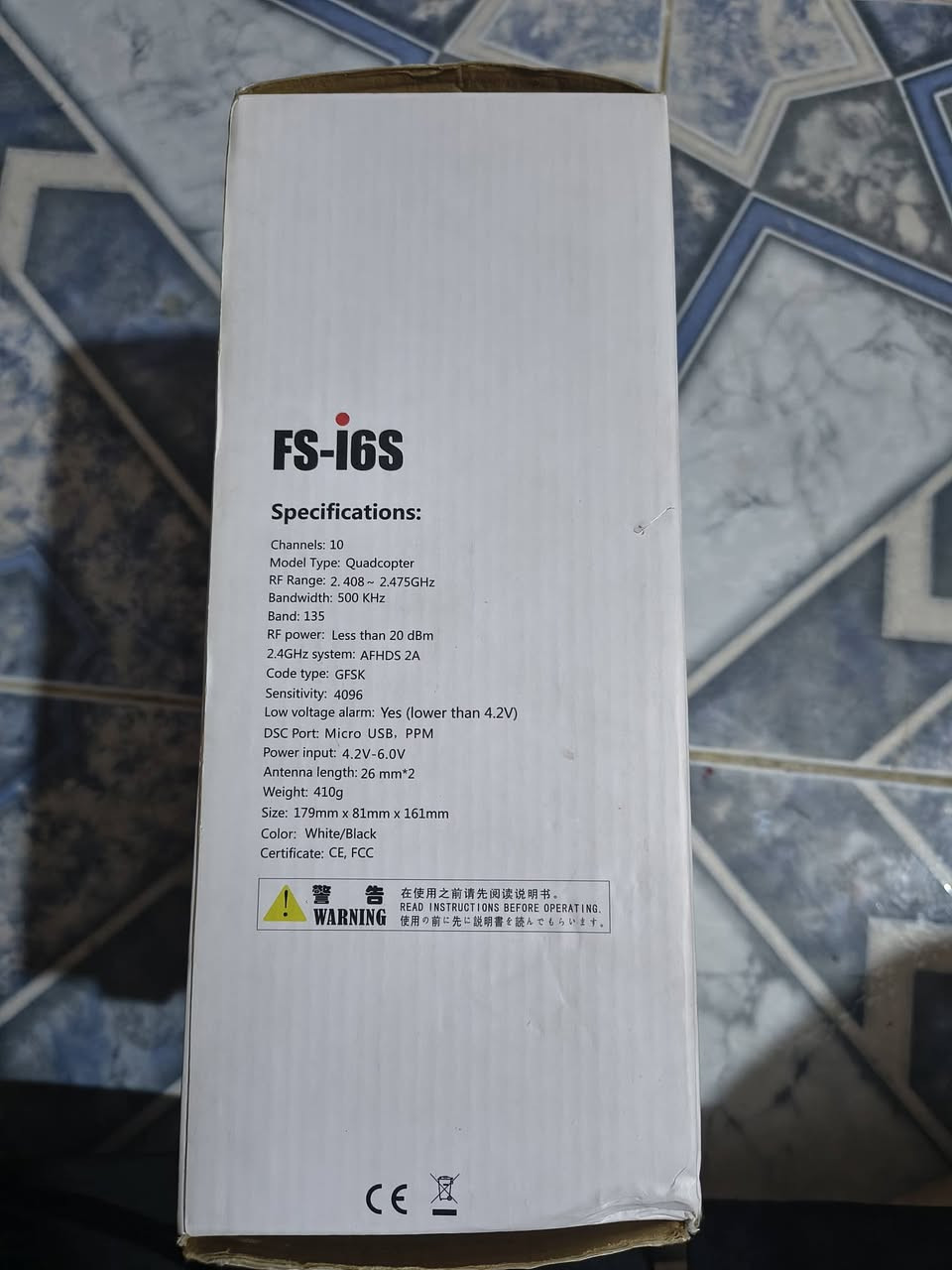 السلام عليكم
مزاد ريمونت flysky FS-i6s+شاحن بطاريات يشحن حتى 6s يستخدم type-c
مستخدمات مشروع جامعة حالة جيدة


**إذا كنت صاحب هذا الإعلان وتريد حذفه لأي سبب، رجاءا أرسل رسالة إلى الدعم الفني**