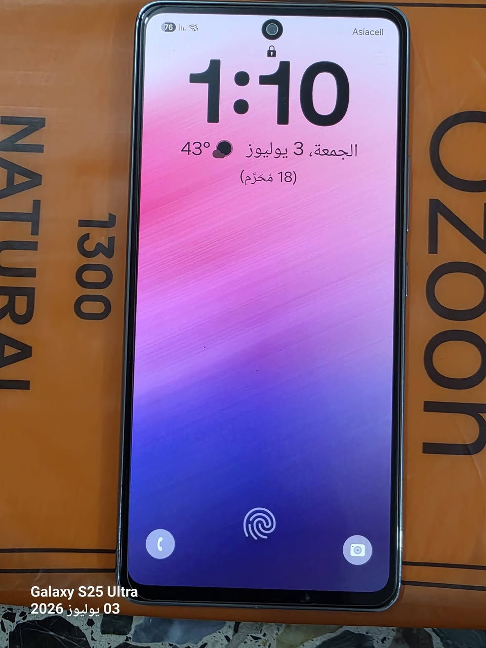 📱 للبيع Samsung Galaxy A53 5G 🤍 اللون الأبيض – استخدام شخصي
✅ سعة 256GB
✅ رام 8GB
✅ شاشة Super AMOLED بحجم 6.5 إنج ومعدل تحديث 120Hz
✅ بصمة مدمجة تحت الشاشة
✅ كاميرا خلفية رباعية: 📸 الرئيسية 64MP
📸 الواسعة 12MP
📸 الماكرو 5MP
📸 العزل 5MP
✅ كاميرا أمامية 32MP
✅ نسخة الشرق الأوسط
✅ الجهاز نظيف جداً والحالة ممتازة
✅ متوفر مع الكارتون الأصلي والملحقات
📩 للتواصل خاص أو واتساب: 📞 ***********
السعر 220 ألف
