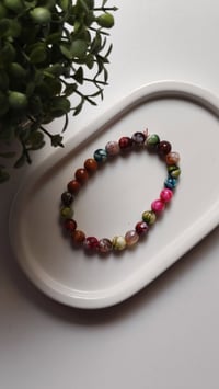 سوار أحجار • عقيق ملون • توصيل مجاني