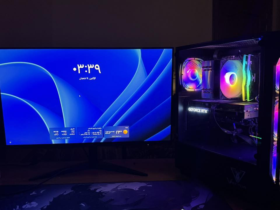 السلام عليكم شبابنة الطيبة
pc للبيع 
cpu:i5 13400f
gpu: 4060ti gaming oc 
CPU cooler:غازي حجم كبير 12 بوري
ram: 16g 3600hz rgp
m.b: B760 M-p pro msi 
m.2: Lexar 1TB
hdd: 1TB
p.s:800w fsp Hydro pro Bronzen
ceas:vector 4 fan rgp
windows 11 pro اصلي 
بلاضافة الئ كيبورد ريدراكون اصلي بلو سوج كامل 100%
وموس هم براند معروف بس ماذكرة 😂
كل القطع جدد وبراندات معروفة وع الفحص
المكان: بغداد حي الجامعة
للاتصال او الاستفسار/ ***********
السعر/1250 وبيها مجال بسيط جدا
