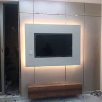 كادر خلفه صباغين مصري ديكورات بديل خشب وبديل رخام ورق حائط استلام مهند...