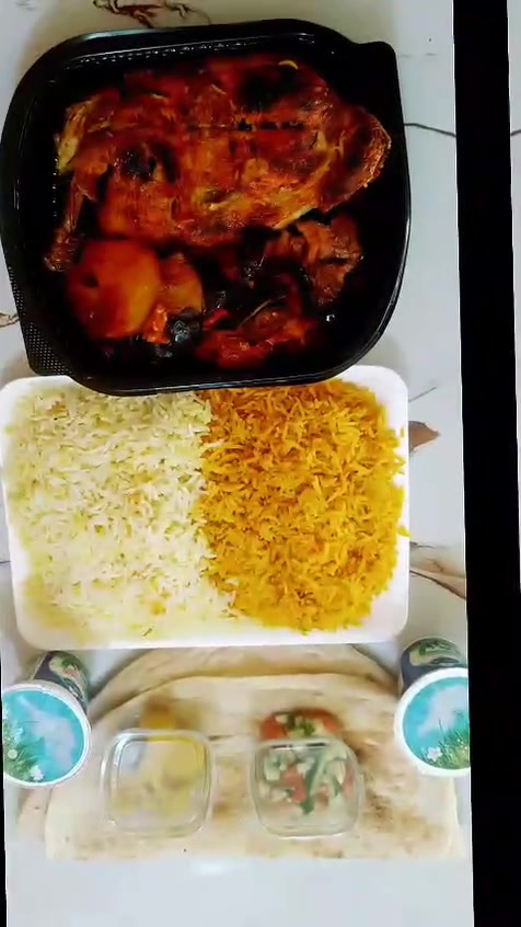 تبسي دجاج نص دجاج + تمن+ طرشي+ مقبلات+ كرصتين خبز + كاستين روبه 7000 التوصيل مجاني لكل مناطق الشامية ريف اومدينه للحجز ***********
