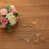 سيت فيونكة • قلادة+سوار • ذهبي