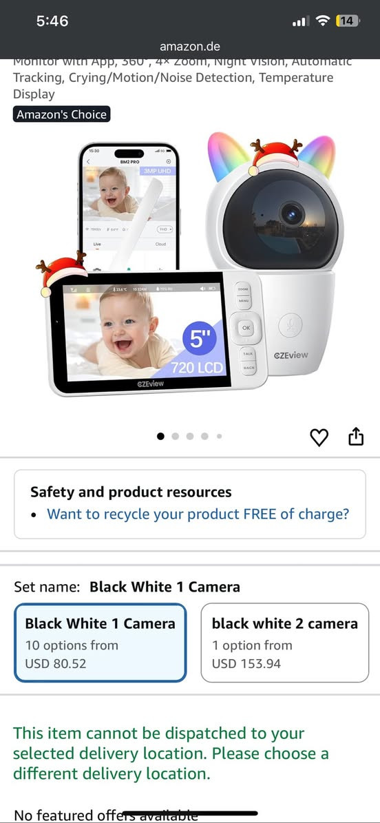جهاز مراقبة الأطفال CZEview BM2 PRO، وهو نظام مراقبة متطور يجمع بين شاشة مخصصة وتطبيق للهاتف.
إليك أبرز مواصفات هذا الجهاز بناءً على النوع والموديل الظاهر:
1. الكاميرا والرؤية
• كاميرات مزدوجة: يأتي النظام مع كاميرتين (كما هو موضح في العلبة)، مما يتيح لك مراقبة طفلين أو غرفتين في نفس الوقت.
• دقة الفيديو: عادة ما تكون بدقة عالية (HD أو Full HD) لضمان صورة واضحة.
• الرؤية الليلية: مزود بخاصية الرؤية الليلية بالأشعة تحت الحمراء للرؤية بوضوح في الظلام الدامس.
• التحكم عن بُعد (PTZ): تدعم الكاميرات الدوران والإمالة والتقريب (Pan, Tilt, Zoom) لتغطية زوايا الغرفة بالكامل.
2. الشاشة والاتصال
• شاشة LCD كبيرة: تأتي مع وحدة تحكم محمولة (شاشة) تتيح لك المشاهدة دون الحاجة لهاتف أو إنترنت داخل المنزل.
• دعم التطبيق: يمكن ربطه بالهاتف الذكي عبر الواي فاي (Wi-Fi) لمراقبة طفلك من أي مكان خارج المنزل.
• صوت ثنائي الاتجاه: ميكروفون وسماعة مدمجة تتيح لك التحدث مع طفلك لتهدئته عن بُعد.
3. المميزات الذكية
• كشف الحركة والصوت: يرسل تنبيهات فورية للشاشة أو الهاتف عند بكاء الطفل أو تحركه.
• مستشعر الحرارة: يعرض درجة حرارة غرفة الطفل للتأكد من أنها مناسبة.
• تنبيهات مخصصة: إشعارات عند الرضاعة أو مواعيد محددة.
• تخزين سحابي أو محلي: خيارات لحفظ الفيديوهات (Cloud / History) لمراجعتها لاحقاً.
4. التصميم
• شكل جذاب: الكاميرات مصممة بأذنين ملونة (تشبه القطة) لتناسب ديكور غرف الأطفال وتكون غير مخيفة لهم.


**إذا كنت صاحب هذا الإعلان وتريد حذفه لأي سبب، رجاءا أرسل رسالة إلى الدعم الفني**