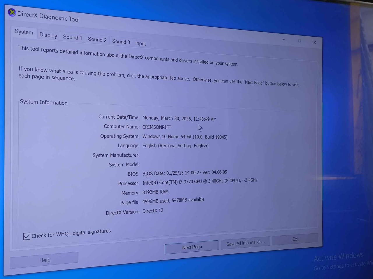 السلام عليكم حاسبة دسكتوب كيس فقط 
جميع المواصفات موجودة بالصور
الكيس Cooler Master اسود ملموم
MB: Intel
CPU: core I7 Gen3 
GPU: MSI GTX 680 2GB
Ram: DDR3 2X4 8gb speed 1333
HDD: 2TB 
SSD: 120 GB hyperx
PWO: 650W thermaltake 87
2 fans with LED

المشاكل 
دكمة الباور ثابتة على التشغيل بس ماكو تاثير على أداء الجهاز
السعر 250
يوجد توصيل لجميع المحافظات ب5 البصرة, العراق


**إذا كنت صاحب هذا الإعلان وتريد حذفه لأي سبب، رجاءا أرسل رسالة إلى الدعم الفني**