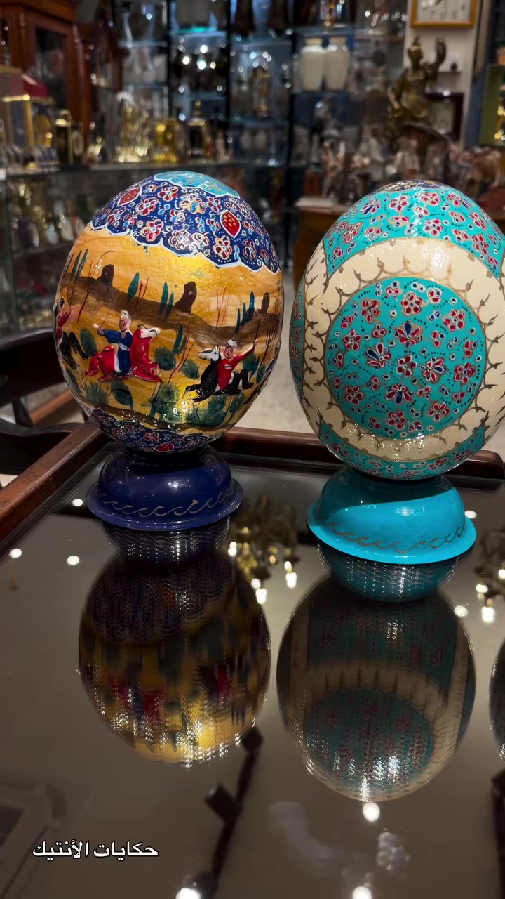 قطع زخرفية مميزة من بيض النعام الطبيعي، مزينة بالرسم اليدوي وزخارف دقيقة وألوان غنية تمنحها طابعاً فنياً راقياً.
كل قطعة فريدة بتفاصيلها، وتعد إضافة جميلة للديكور الكلاسيكي أو المعاصر.

• بيض نعام طبيعي
• رسم يدوي متقن
• زخارف دقيقة وألوان ثابتة
• مناسبة للعرض والاقتناء

📍 حكايات الأنتيك – Hikayat Al Antique
📩 للاستفسار والتفاصيل التواصل دايركت

#حكايات_الأنتيك
#بيض_نعام
#قطع_فنية
#ديكور
#تحف


**إذا كنت صاحب هذا الإعلان وتريد حذفه لأي سبب، رجاءا أرسل رسالة إلى الدعم الفني**