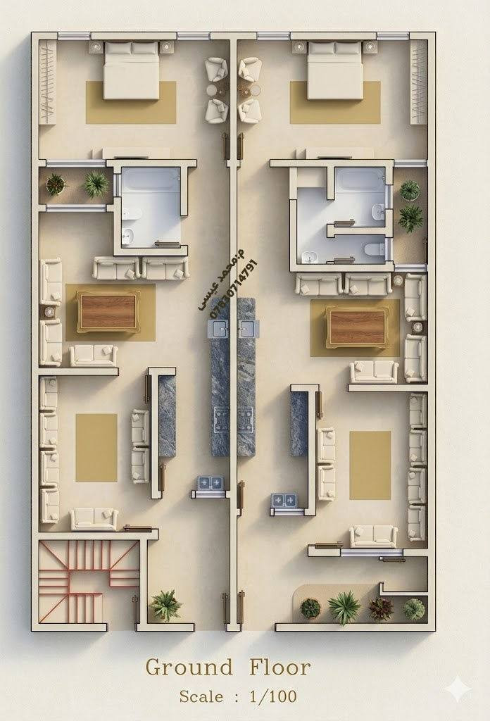 واجهة 13.5 نظام الشقق 
4 شقق على طابقين
خصوصية تامة
مساحات كبيرة
***********
