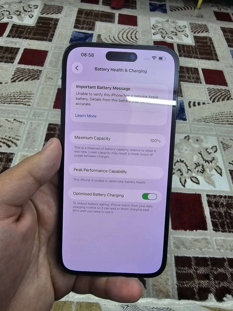 ايفون 14برو ماكس
ذاكرة 256
بطارية 100
مبدل شاشة وبطارية
جهاز نظيف كلش شاصي نظيف وكلشي مبين بالصور
سعر 600
تواصل ***********
او خاص ، اذا مغلق ارسل طلب صداقة واني اوافق عليك
