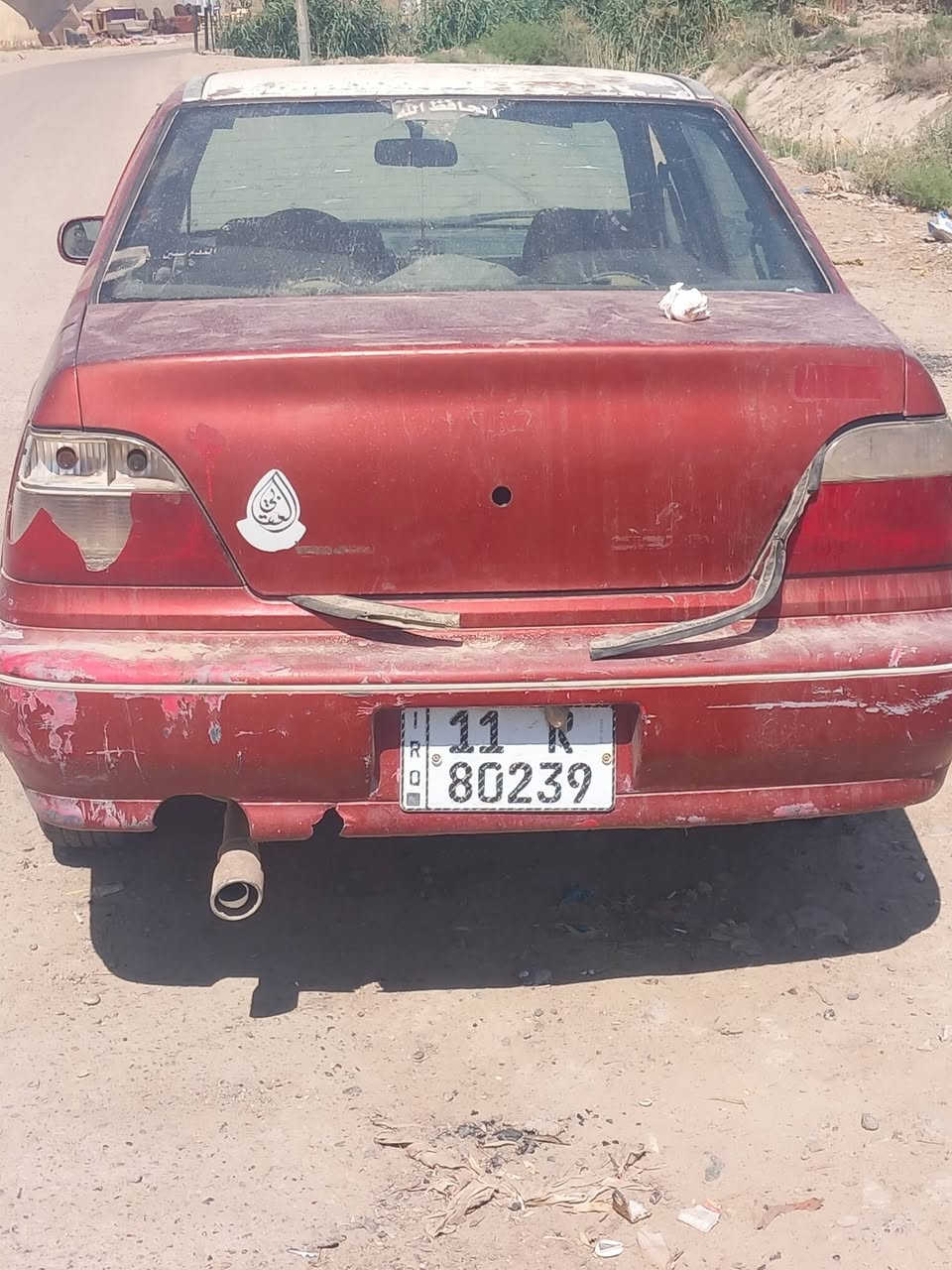 دايو سلو موديل 96 رقم نكليزي بأسمي سياره تحويل ثاني يوم 
بدون ضربه وصبغ بيه خياس بل باب مال صدر فقط مابيه اي خياس بعد كهرباء كله شغاله نقصه باتري لأن جطلت بنكه عليه وتعب وبطاين مال بوب فقط داخل كله جديد بس جيب بطاين 
محرك خير من الله كير اوتو بس جبنه ماعرف شبيه وينقص الكير 
تخم تاير جديد جواهه 
صدر نص عمر  
عنواني ابو غريب شارع الزيتون 
الشراي يتصل وبي خير وتدلل 
*********** 

واذا اكو مراوس سايبه نضيفه اراوس
