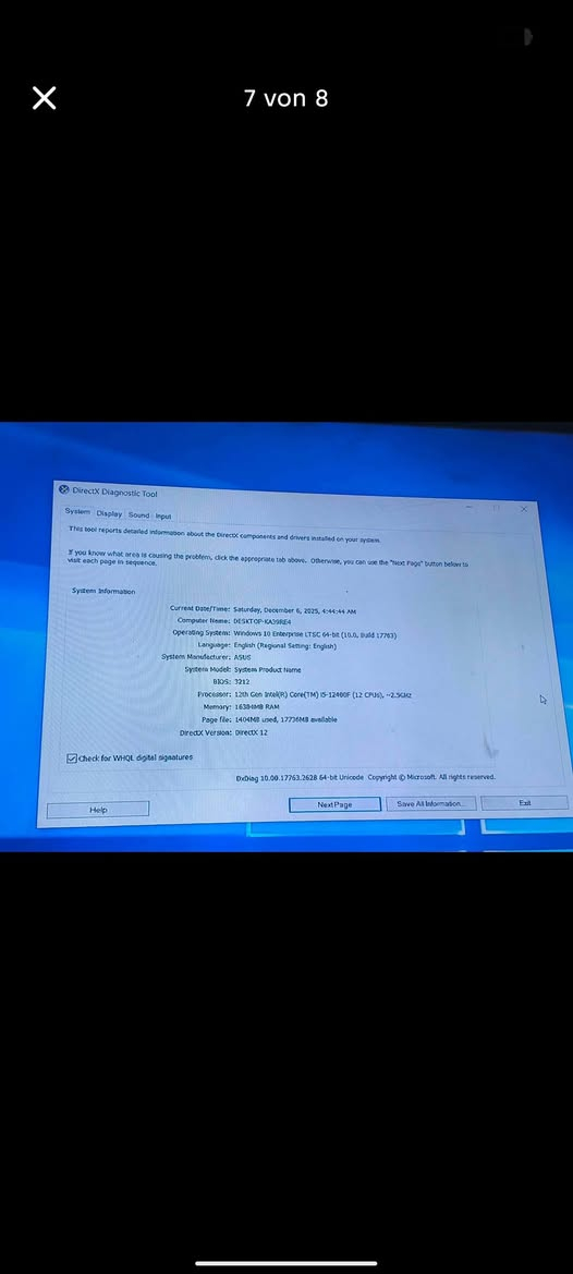 السلام عليكم بي سي كيمنك للبيع المواصفات بالصور RTX4060 سعر 850 الف الرقم *********** بي واتساب
