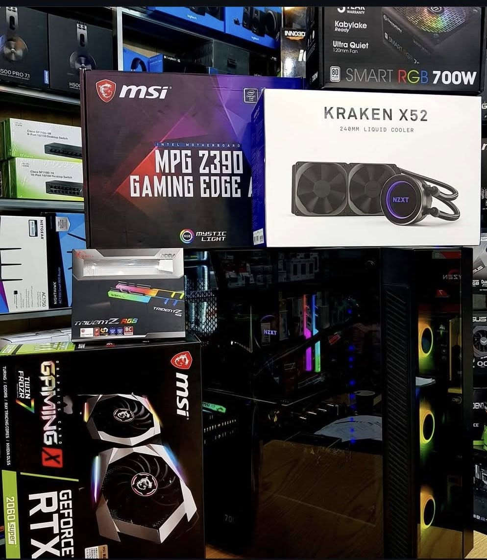 السلام عليكم pc للبيع
I7 9700k
Nzxt kraken x52 240mm aio
Msi z390 edge ac wifi
Ram 16gb g.skill 3200mhz
1tb ssd m.2 nvme gigabyte aorus + kingspec
Msi RTX 2060 super 8gb gaming x
Case deepcool materxx 55 3fan
Psu ThermalTake 700 watt

مبرد مائي حرارته تخبل ما تصعد عندك الحراره لا بالالعاب ولا بالشغل والكرت لحد هسه قوي ويشغلك اغلب الالعاب والحاسبه نضيفة معتني بيها كلش وبين فترة وفتر ابدل معجون المعالج وانضفها والمذربورد atx كامله بيها منافذ كلش هواي وكرت صوت قوي ينطيك صوت واضح بالسماعة والفانات addressable rgb يعني تكدر تغيرهم اي لون براحتك مو الوان محدده مثل باقي الكيسات والكرت والبورد هم بيهم rgb كلهم برنامج واحد 

شاشة 
Gigabyte m27q
2k
IPS
0.5ms
170hz
27 انج
الوانها تخبل وجديده الشاشه ما صارلي هواي من اشتريتها واستجابه وسرعه فوللل

وويا ماوس وكيبورد وسماعه وستاند مال سماعة وماوس باد چبيرة على كبر الميز وكل كراتين القطع موجوده

مكاني بصرة
***********
سعر 800 الف
