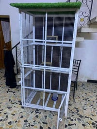 قفص شغل درجى اولى حديد بعدة جديد ما مستخدم كامل بس تخلي بي حيواناتك ال...