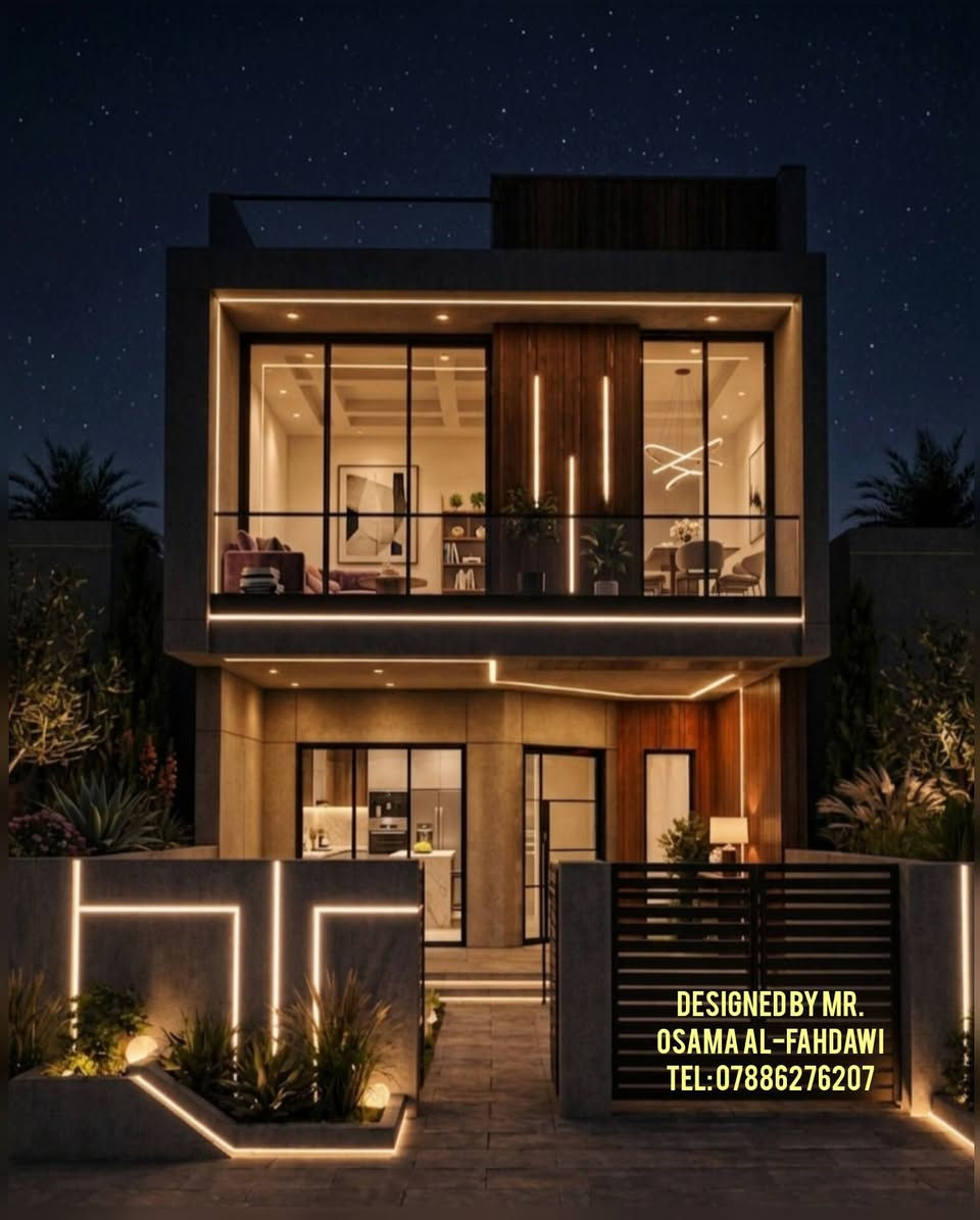 تصميم دار بمساحه 100m
5m×20m
واجهة مودرن: فخامة الخرسانة ودفء الخشب
​استمتع بمزيج عبقري بين الخرسانة المكشوفة (Concrete) والألواح الخشبية الدافئة، في تصميم يجمع بين القوة والأناقة.
​مميزات التصميم:
​إنارة خطية (Linear Lighting): تبرز تفاصيل الواجهة وتمنحها هوية ليلية ساحرة.
​تداخل هندسي: استغلال ذكي للمساحات مع بالكون زجاجي يمنح شعوراً بالاتساع.
​........... 
​ ملاحظة: جميع أعمالنا متوفرة أونلاين (Online) أينما كنت.
​📞 لطلب التصميم والاستفسار: ***********
👤 المصمم: أسامة الفهداوي
 #تصميم_منازل
#واجهة_مودرن
#تصميم_معماري
#تصميم_واجهات
#مخططات_منازل
#مهندس_معماري
#3D_Render
#House_Design
#Modern_Facade
#Architecture_Design
#fyp #foryoupage #viral #trending #tiktok
#المتابعين
​⚠️ تنبيه هام جداً بخصوص التنفيذ:
عزيزي المتابع، لضمان نجاح هذا التصميم على أرض الواقع، نود التأكيد على أن القياسات الدقيقة والنهائية محفوظة لدى المصمم 
​إن أي محاولة للاجتهاد الشخصي بإضافة قياسات مجهولة أو تغيير الأبعاد قد تؤدي إلى أخطاء إنشائية ومعمارية فادحة (مثل ضيق الممرات، سوء التهوية، أو مشاكل في السلالم)، وهو ما وقع فيه الكثيرون للأسف. الالتزام بالمخطط الأصلي من المصمم هو ضمانك لبيت آمن وجميل.
