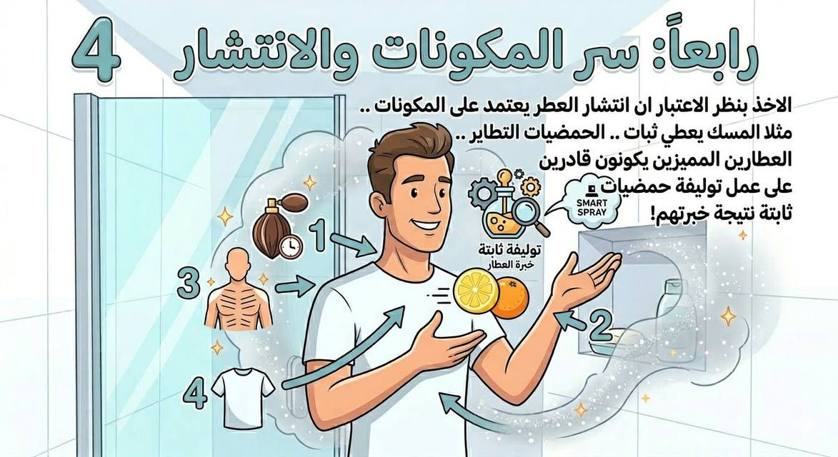 دليلك الشامل لثبات وفواحان يدوم طوال اليوم! 💨✨

​كثير منّا يسأل: "ليش العطر ما يثبت؟" أو "ليش ريحته تتغير بعد فترة؟". السر مو بس بنوع العطر، السر بطريقة الاستخدام وفهمك للمكونات!

​جمعنا لكم أهم 7 خطوات ذهبية تخليك محترف بعالم العطور وتضمن لك "هالة عطرية" تميزك وين ما تروح:

​1️⃣ الاستحمام أولاً: العطر يمسك بالجلد النظيف والجاف بشكل أفضل بمرتين. ابدأ يومك بانتعاش لتهيئ بشرتك. ولا تنسى ان البكتريا تدمر اداء العطر!

2️⃣ ترطيب البشرة: الجلد المرطب يحافظ على جزيئات العطر. استخدم كريم (لوشن) خفيف وغير معطر على أماكن الرش (الرقبة واليدين) ليعمل كقاعدة تثبيت.

3️⃣ الرش الذكي: وزع رشاتك بذكاء على نقاط النبض، الأكتاف، والملابس.. هذا التوزيع هو اللي يصنع لك "الذيل العطري" اللي يترك أثرك بالمكان.

4️⃣ افهم المكونات: مو كل العطور نفس الشيء! المسك يعطيك ثبات، بينما الحمضيات تتطاير بسرعة. العطار الشاطر هو اللي يوازن بينهم ببراعة.

5️⃣ EDT أم EDP؟: تذكر دائماً أن عطور (EDT) منعشة وفواحة جداً بالبداية، بينما (EDP) أثقل وأكثر ثباتاً. واختار النسخة (Intense أو Elixir) إذا كنت تدور على أقصى تركيز.

6️⃣ السعر والواقع: لا تنخدع بالسعر دائماً. بعض الثقافات العطرية تركز على النقاء أكثر من الفواحان الصارخ. عطر "النيش" قد يعطيك جودة وأداء يختلف تماماً عن عطور "الديزاينر".

7️⃣ التميز ليس بالحجم: لا تضيع فلوسك على أحجام كبيرة وعطور تجارية تضطر ترش منها 3 مرات باليوم! زجاجة 50 مل متميزة، برائحة فريدة وأداء عالي، توفر عليك وتخليك متميز فعلاً.

​💡 نصيحة: التميز يبدأ من اختيار العطر اللي يشبه شخصيتك، مو بس اللي ريحته قوية.

​💬 عندك استفسار عن عطرك المفضل؟ أو محتار شنو تختار؟
لا تتردد بمراسلتنا، احنا هنا حتى نساعدك تلاقي العطر اللي يمثلك!

​#عطور #نصائح_عطرية #ثبات_العطر #جمال_السبع #FragranceTips #PerfumeLover #عراق


**إذا كنت صاحب هذا الإعلان وتريد حذفه لأي سبب، رجاءا أرسل رسالة إلى الدعم الفني**