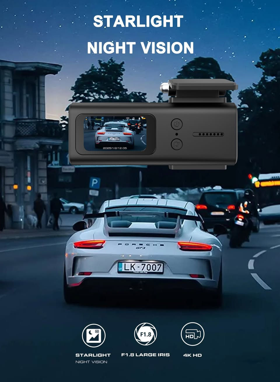 داش كام فون بلانت:
✅ تصوير أمامي بدقة 4K UHD (3840×2160) — تفاصيل واضحة حتى لو اللوحات بعيدة.
✅ تصوير خلفي بدقة 1080p Full HD — توثيق كامل للحوادث من الخلف.
✅ زاوية رؤية امامية واسعة 140° — تغطي أكبر جزء من الطريق بدون نقاط عمياء.
✅ زاوية رؤية خلفية ممتازة 120° — تغطي أكبر جزء من الطريق بدون نقاط عمياء.
✅ رؤية ليلية ستارلايت (Starlight Night Vision) — صور وفيديو واضحين في الظلام.
✅ مستشعر اصطدام (G-Sensor) — يحفظ الفيديو تلقائياً وقت الحادث وما ينحذف
✅ تسجيل حلقي (Loop Recording) — يستمر بالتسجيل ويبدّل الملفات القديمة بالجديدة تلقائيًا.
✅ وضع مراقبة السيارة 24 ساعة — يسجل حتى وأنت واقف (تحتوي على كيبل التوصيل).
✅ Time-Lapse Recording — تسجيل بسرعة لتقليل حجم الفيديوهات.
✅ دعم Wi-Fi والربط بالجوال — تكدر تشاهد وتحمل الفيديوهات على الموبايل بسهولة.
✅ دعم بطاقة ذاكرة حتى 256 GB — مساحة كبيرة لتسجيل ساعات طويلة.
✅ شاشة 1.47 بوصة — لعرض الفيديو والتحكم بالإعدادات.
✅ عدسات بزجاج متعدد الطبقات لتحسين جودة الصورة.


السعر 75.000 
يوجد توصيل لكل المحافظات


**إذا كنت صاحب هذا الإعلان وتريد حذفه لأي سبب، رجاءا أرسل رسالة إلى الدعم الفني**