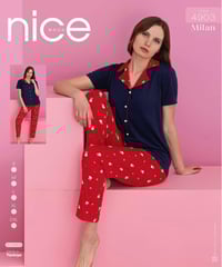 بجامة نسائية • خامه فانيلة • مقاسات S-2XL