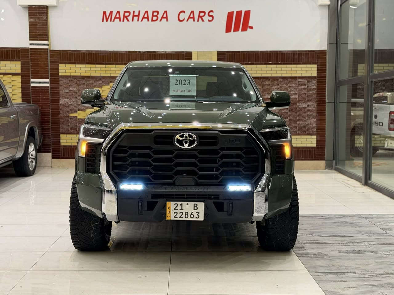 MARHABA CARS ERBIL
——————————
BRAND : TOYOTA TUNDRA 
CLASS : SR5 TRD
ENGINE : V6 - 3.4T - 4x4
STATUE : CLEAN TITLE كلين تايتل 
YEAR : 2023
PRICE : $$ 
COUNTER : 48,000 MILE
IMPORTING : وارد كندى
ADRESS : Erbil , أربيل شارع ١٠٠م صف دائرة گمرگ
FOR IFORMATION CALL US :
MARHABA CARS 
 📞 : ***********

