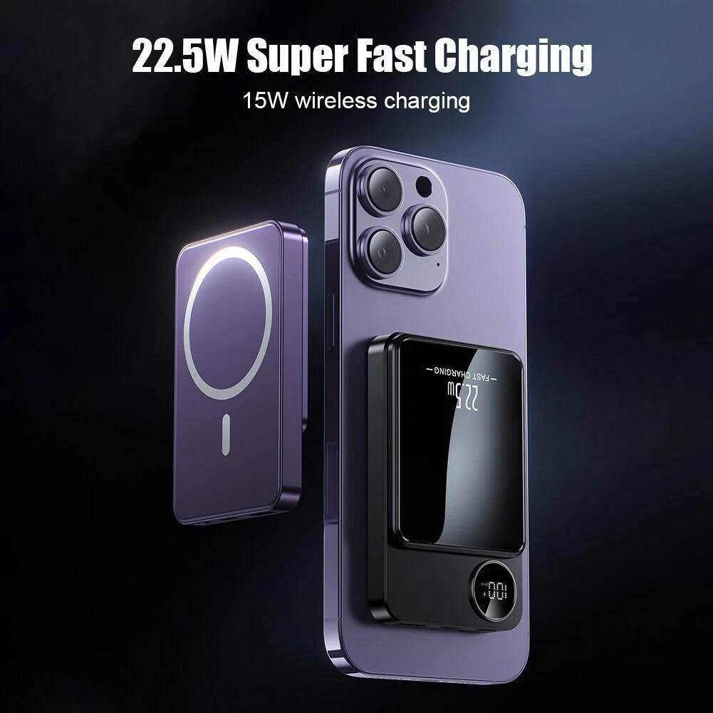 فقط جملة 
10000mah
Pd 22.5واط
Wirless charge 15 w
توضيح موجود من فيديو جديد لوك
للاستفسار ***********
