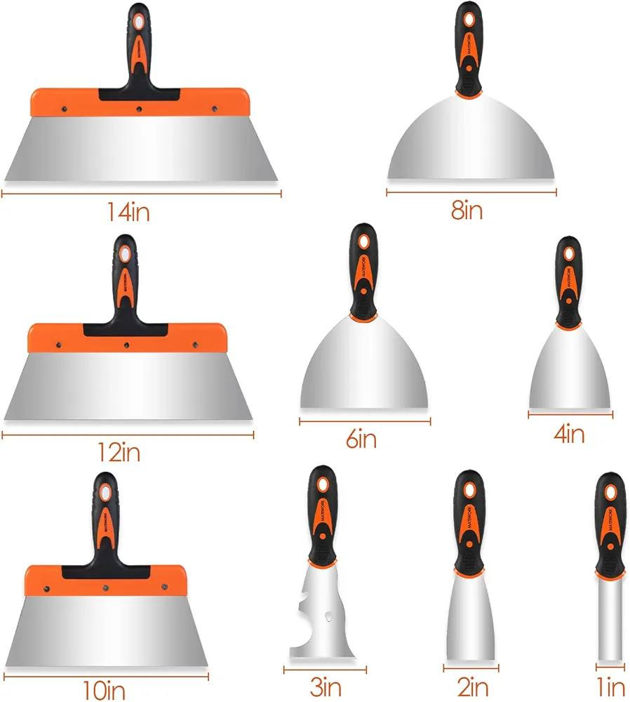 سكين معجون، مجموعة ادوات مكشطة طلاء من الستانلس ستيل، ٩ قطع،  لاصلاح الجدران الجافة، ازالة ورق الحائط، وضع المعجون، الجص، الاسمنت، اللاصقق


**إذا كنت صاحب هذا الإعلان وتريد حذفه لأي سبب، رجاءا أرسل رسالة إلى الدعم الفني**