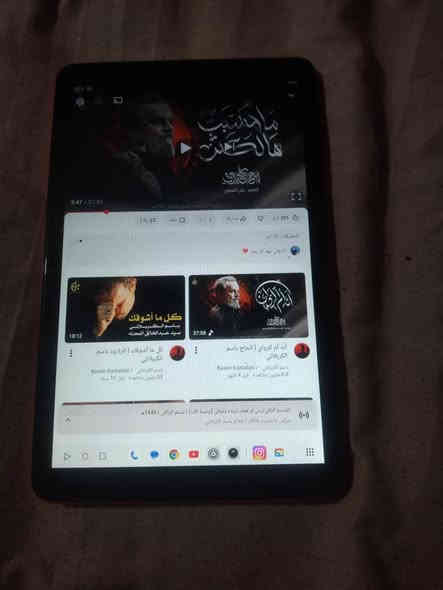 ايباد بلاك فيو 
ذاكراه 256 
رام 6+12
بطاريته 6000
شاشه 90 هيرتز 
سيم كارت ورام يأخذ 
الايباد نضيف ومداخل تصليح 
سعره 130 قفله سعر جديد 190 
استفسار *********** 
بدون ملحقات النجف
