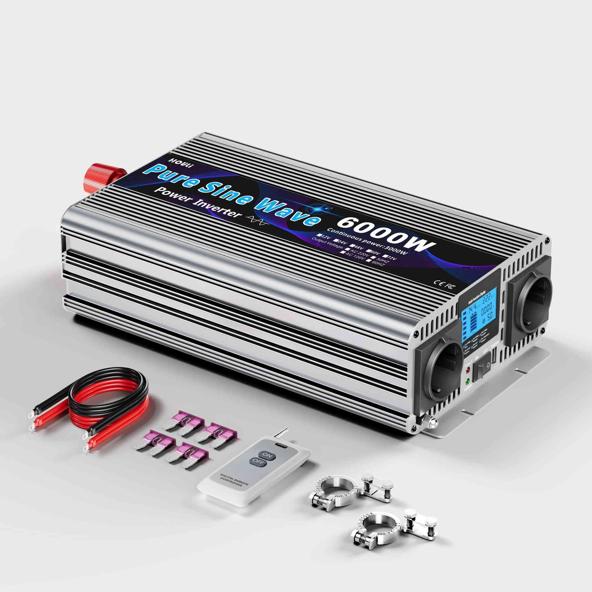 عاكس الطاقة الاحترافي (Houli Pure Sine Wave Inverter) بقدرة 6000 واط ونظام 48 فولت الذكي!
​لماذا هذا العاكس هو الخيار الأفضل لك؟
​موجة جيبية نقية (Pure Sine Wave): يعطيك كهرباء مستقرة ونظيفة تماماً مثل كهرباء الشبكة الوطنية، مما يضمن تشغيل الأجهزة الحساسة (مثل الثلاجات، المجمّدات، المكيفات، والشاشات) بأمان وبدون أي زنة أو ضرر.
​قوة وكفاءة عالية: قدرة قصوى تصل إلى 6000 واط (وقدرة مستمرة 3000 واط)، كافية لتغطية احتياجاتك الأساسية بكفاءة.
​نظام 48 فولت ذكي: مثالي جداً للربط مع منظومات الطاقة الشمسية أو بنوك البطاريات الحديثة لتقليل الفقد في الطاقة وزيادة الكفاءة.
​شاشة LCD ذكية ومتكاملة: تعرض لك كل التفاصيل مباشرة (جهد البطارية، الفولتية الخارجية، حجم الحمل المستهلك، ونظام الحماية).
​ريموت تحكم عن بُعد: يأتي معه ريموت لاسلكي لتشغيل وإطفاء العاكس بكل سهولة دون الحاجة للوصول إليه.
​أنظمة حماية متكاملة: حماية من الارتفاع المفاجئ في الجهد، الحمل الزائد، السخونة، والتماس الكهربائي.
​🔌 الملحقات القادمة مع الجهاز:
​ريموت تحكم لاسلكي.
​كابلات التوصيل السميكة مع قفل البطاريات.
​فيوزات احتياطية للحماية.

​💰 السعر: 200
تتوفر خدمة التوصيل إلى كافة المحافظات


**إذا كنت صاحب هذا الإعلان وتريد حذفه لأي سبب، رجاءا أرسل رسالة إلى الدعم الفني**