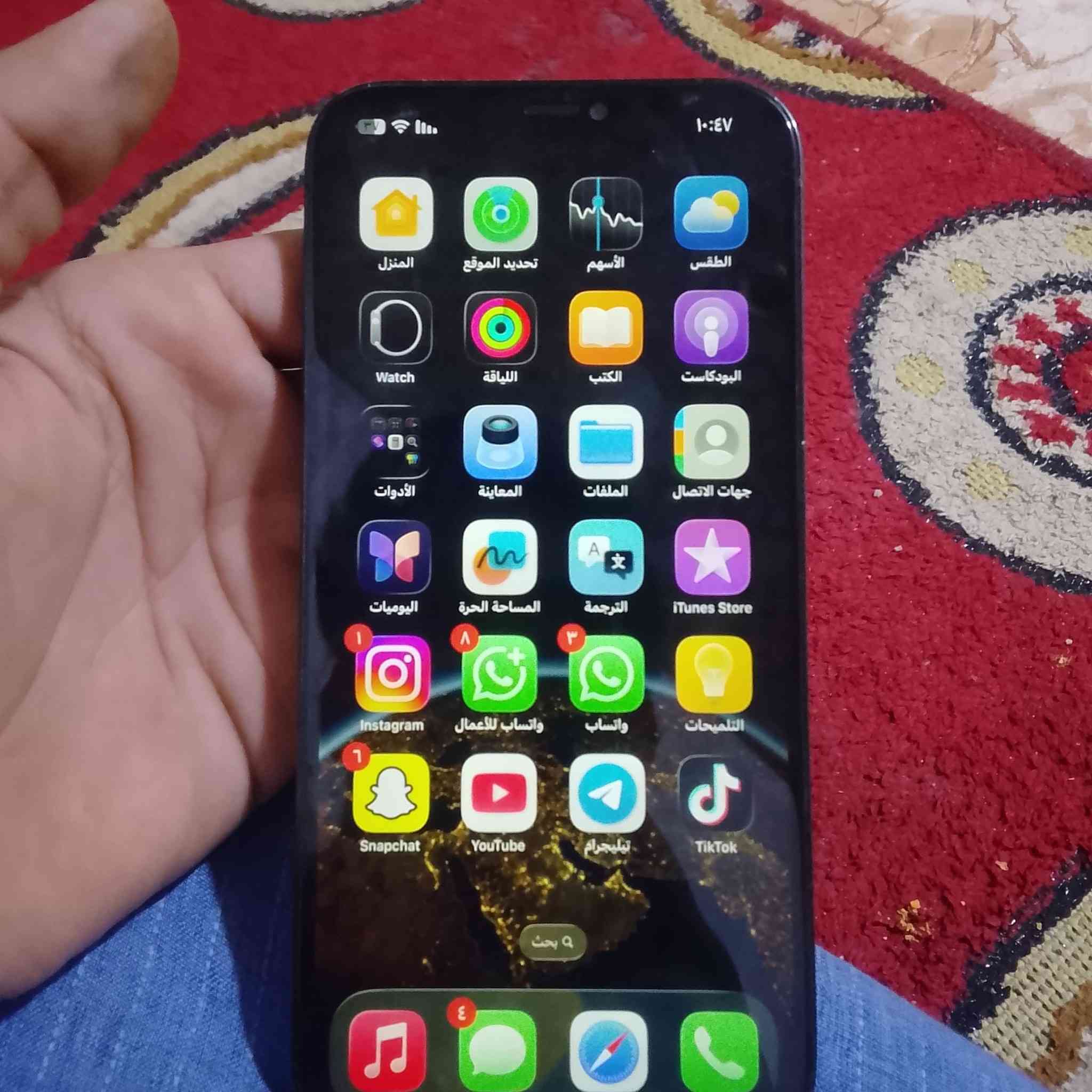 سلام عليكم جهاز 12برو ماكس ذاكره 256 أبدل شاشه ***********
