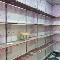 رفوف للبيع  السكه حديد والتعلاكه حديد الرف خشب ابلوك امفصل ع عرض 30سم ...