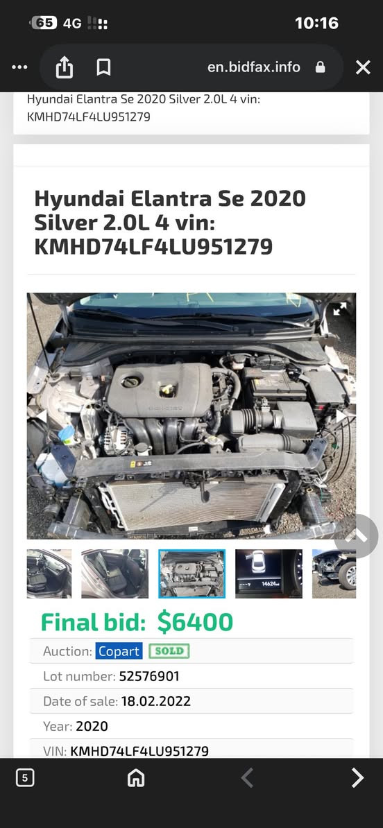 السلام عليكم للبيع الانترا 2020 مواصفات نص فول ضرر بونيد صبغ وجاملغ اليسار مبدل فقط بدون دواخل السياره ماشيه 88 ميل سنويه جديده بسمي وهزه جديده محرك 20 دوش وكير سيفيتي شرط انطيك محرك وكير وطخم السعر 140$ وبيها مجال  ***********
